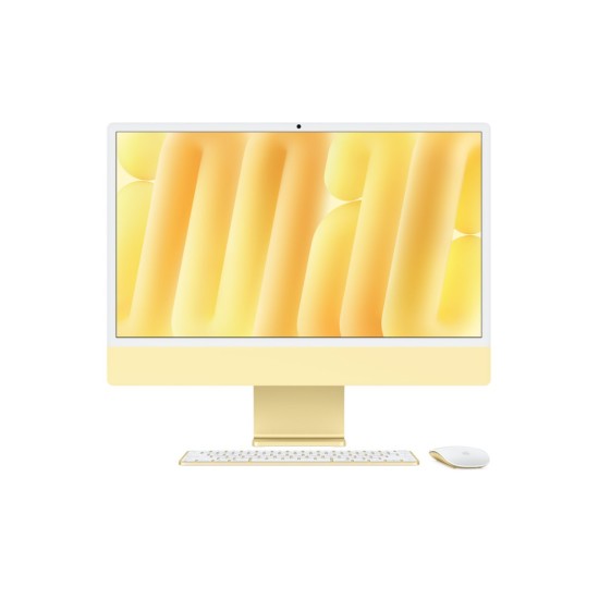 Apple iMac M4 Chip 24-inch 4.5K Retina Display 10-Core CPU 10-Core GPU 24GB Unified Memory 512GB SSD Yellow
