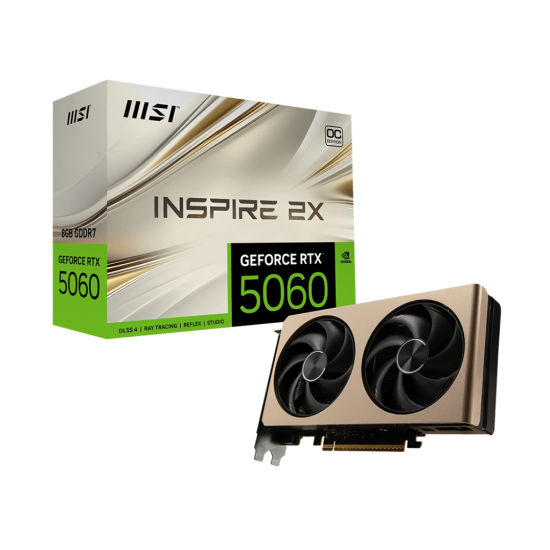 MSI GeForce RTX 5060  8G INSPIRE 2X OC 8GB GDDR7 Graphics Card