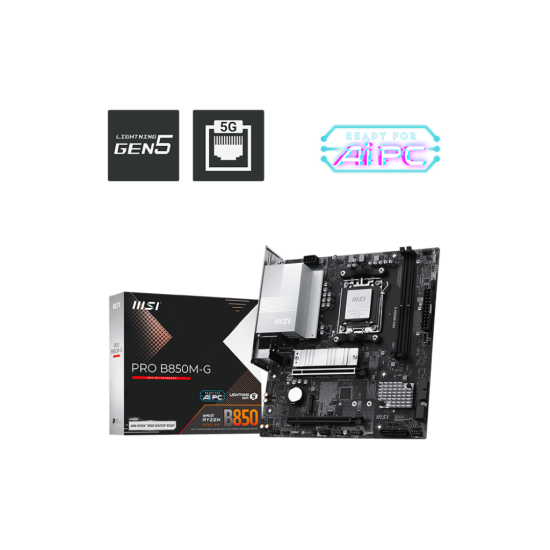 MSI PRO B850M-G AM5 DDR5 Micro ATX Motherboard