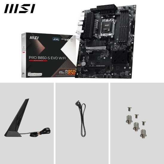 MSI PRO B850-S EVO Wi-Fi AM5 ATX Motherboard