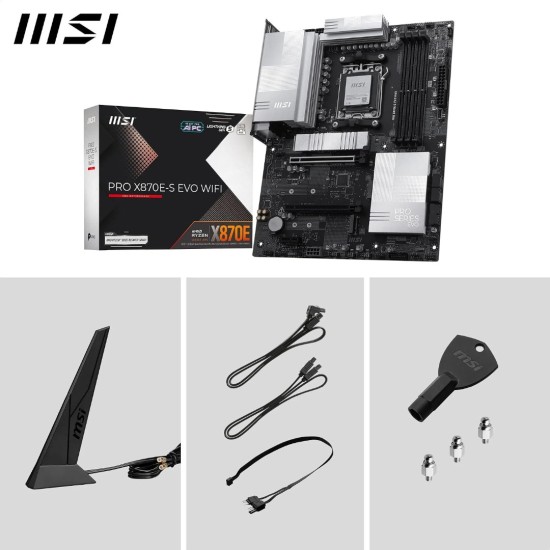 MSI PRO X870E-S EVO Wi-Fi AM5 ATX Motherboard
