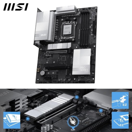 MSI PRO X870E-S EVO Wi-Fi AM5 ATX Motherboard