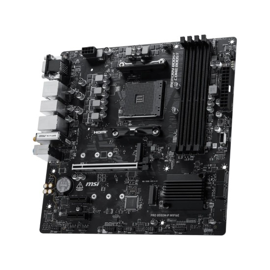 MSI PRO B550M-P WIFI6E AMD AM4 Micro ATX Motherboard