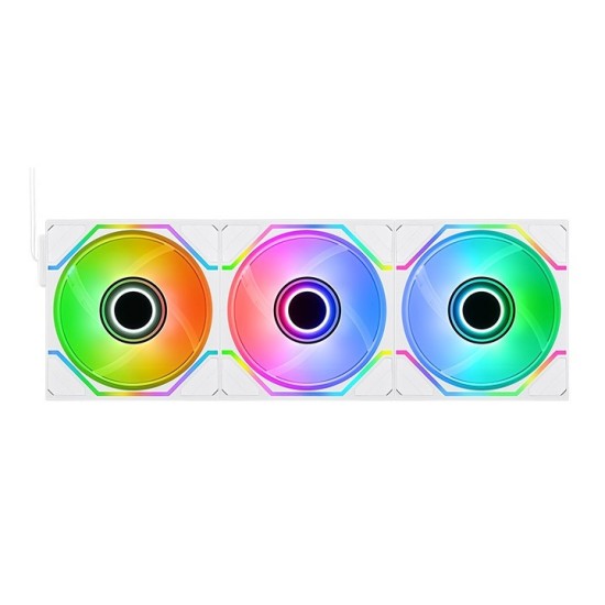 THERMALTAKE SWAFAN 120 EX INFINITY ARGB Sync PC Cooling Fan Snow (3-Fan Pack)