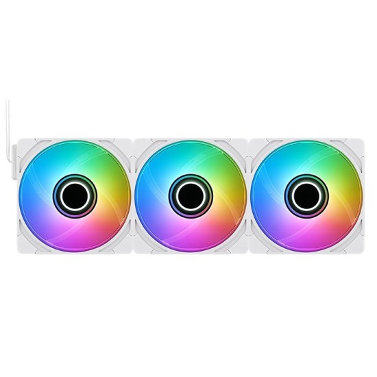 Thermaltake CT120 EX INFINITY ARGB Sync PC Cooling Fan - Snow (3-Fan Pack)