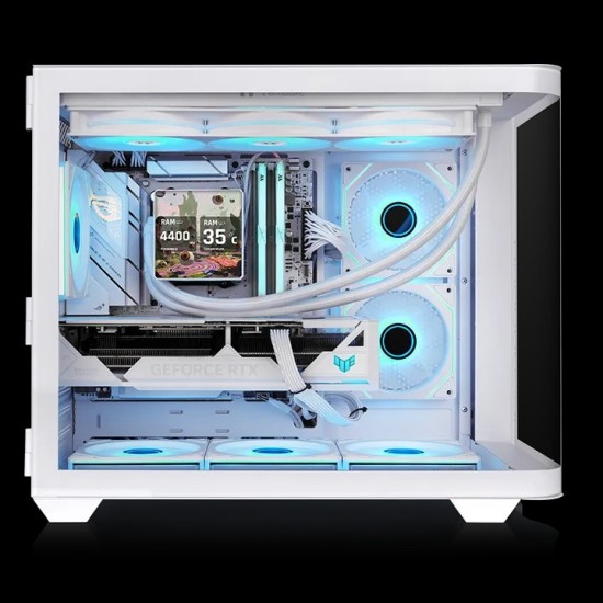 Thermaltake Vision 330 CR ARGB Snow Mid Tower Chassis (6 x 120mm ARGB Infinity Fans Included)