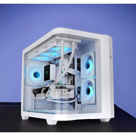 Thermaltake Vision 330 CR ARGB Snow Mid Tower Chassis (6 x 120mm ARGB Infinity Fans Included)