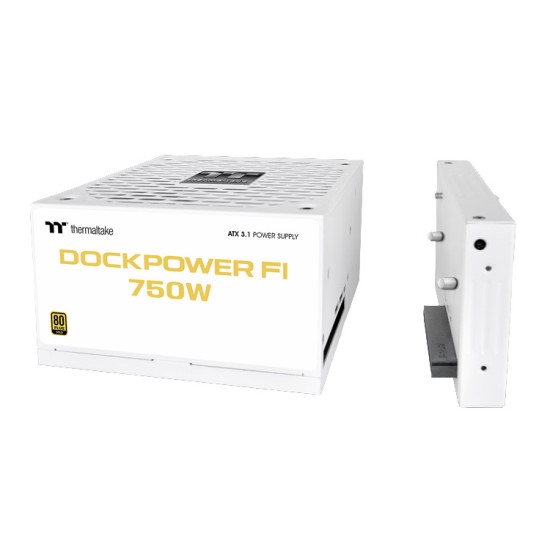 Thermaltake Dockpower Fi 750W 80+ Gold Full Modular ATX 3.1 Power Supply (PSU) Snow