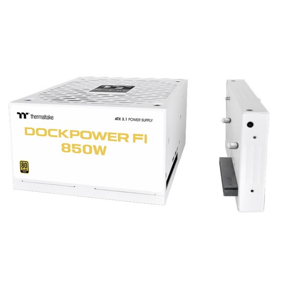 Thermaltake Dockpower Fi 850W 80+ Gold Full Modular ATX 3.1 Power Supply (PSU) Snow