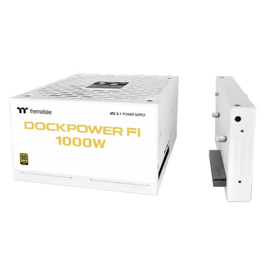 Thermaltake Dockpower Fi 1000W 80+ Gold Full Modular ATX 3.1 Power Supply (PSU) Snow