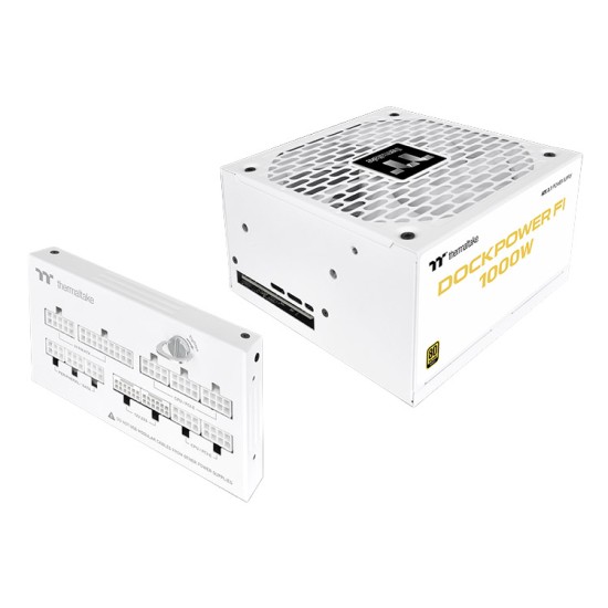 Thermaltake Dockpower Fi 1000W 80+ Gold Full Modular ATX 3.1 Power Supply (PSU) Snow
