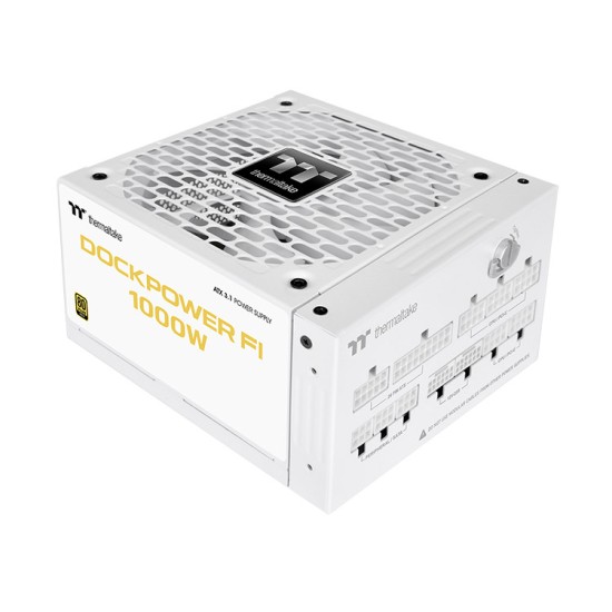 Thermaltake Dockpower Fi 1000W 80+ Gold Full Modular ATX 3.1 Power Supply (PSU) Snow
