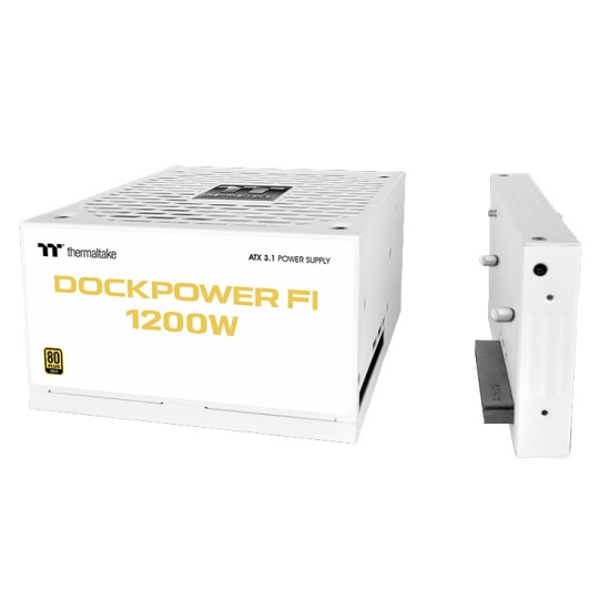 Thermaltake Dockpower Fi 1200W 80+ Gold Full Modular ATX 3.1 Power Supply (PSU) Snow