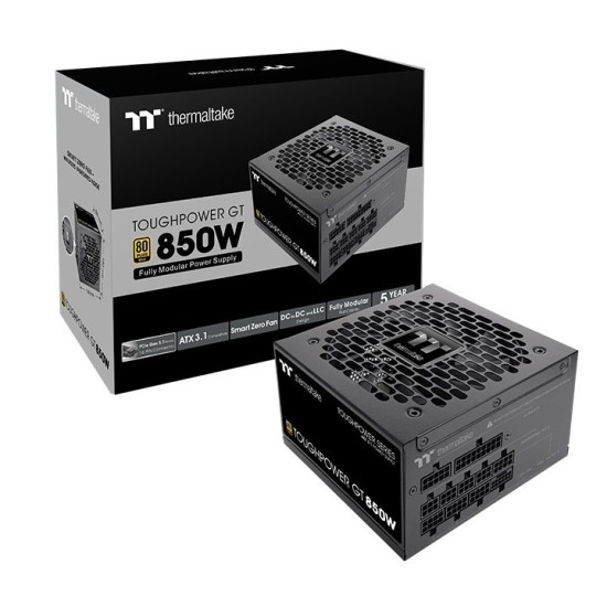 Thermaltake ToughPower GT 850W 80 Plus Gold Power Supply (PCIe 5.1 & ATX 3.1) (PSU)