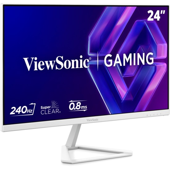 ViewSonic VX24G30-W 24 Inch IPS 1080p 0.8ms 240Hz HDR10 White Gaming Monitor