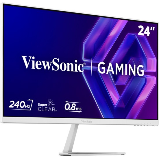 ViewSonic VX24G30-W 24 Inch IPS 1080p 0.8ms 240Hz HDR10 White Gaming Monitor
