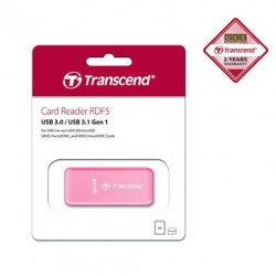 Transcend TS-RDF5R USB 3.1 Gen 1 Gen1 UHS-I SD Micro SD Card Reader Pink