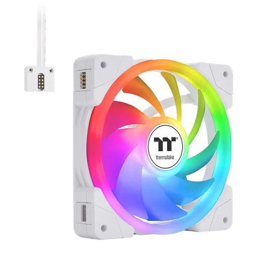 Thermaltake SWAFAN EX14 White RGB Magnetic PWM Radiator Fan | UCC BD