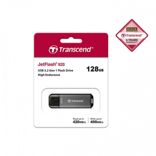 Transcend 128GB Jetflash 920 USB 3.2 Gen 1 Pen Drive Space Gray