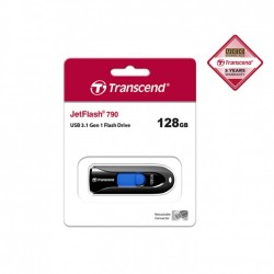 Transcend 128GB JetFlash 790 USB 3.1 Gen 1 Pen Drive Black