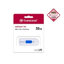 Transcend 32GB JetFlash 790 USB 3.1 Gen 1 Pen Drive White