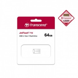 Transcend 64GB JetFlash 710 USB 3.1 Gen 1 Pen Drive Silver