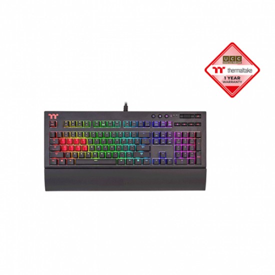 Thermaltake TT Premium X1 RGB Cherry MX Blue Keyboard Black