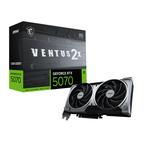 MSI GeForce  RTX 5070 12G VENTUS 2X OC 12GB GDDR7 Graphics Card