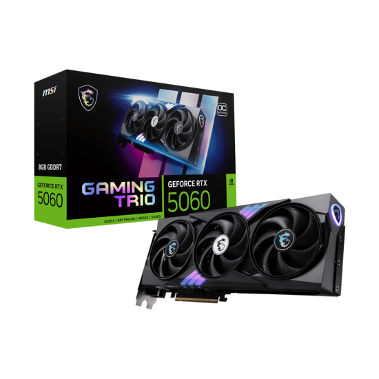 MSI GeForce RTX 5060 8G GAMING TRIO OC 8GB GDDR7 Graphics Card