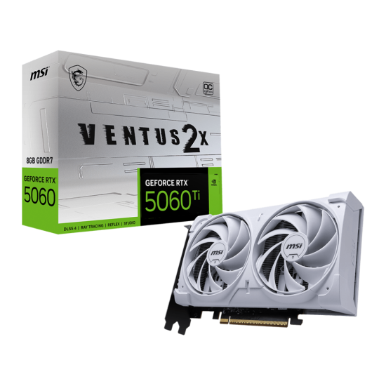 MSI GeForce RTX 5060 TI 16G VENTUS 2X OC WHITE 16GB GDDR7 Graphics Card
