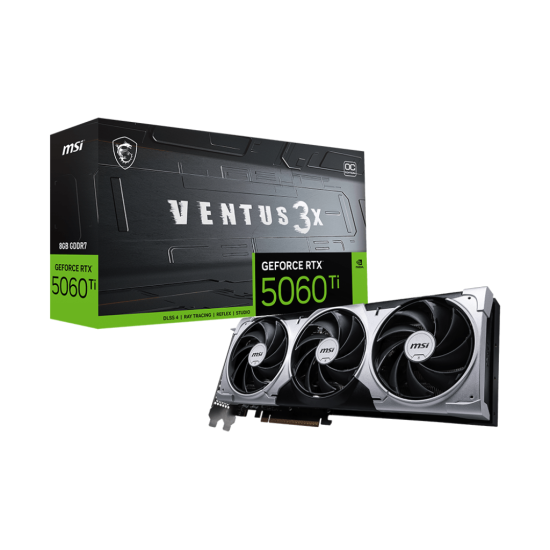 MSI GeForce RTX 5060 Ti 8G VENTUS 3X OC 8GB GDDR7 Graphics Card