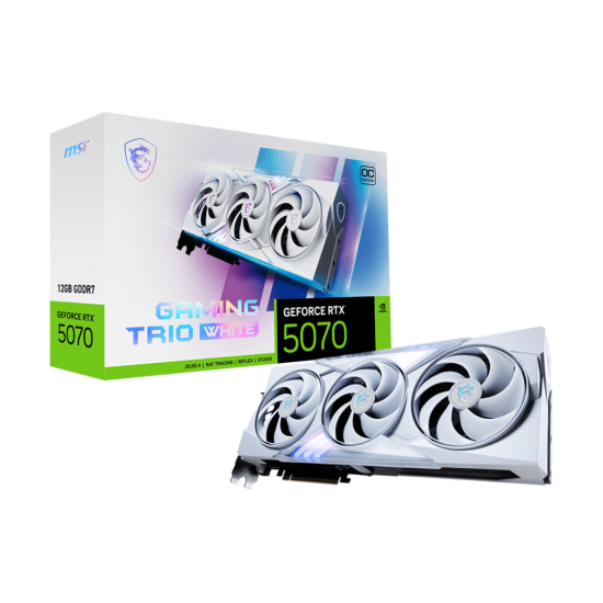 MSI GeForce RTX 5070  12G GAMING TRIO OC White  12GB GDDR7 Graphics Card