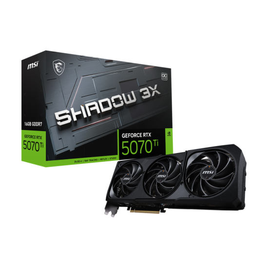 MSI GeForce RTX 5070 Ti 16G SHADOW 3X OC 16GB GDDR7 Graphics Card