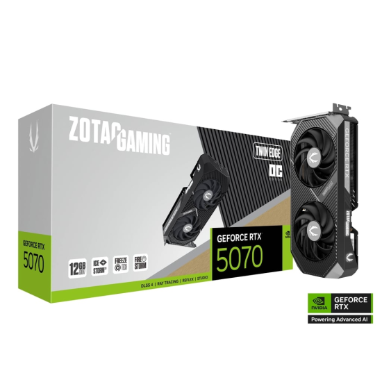 ZOTAC GAMING GeForce RTX 5070 Twin Edge OC 12GB GDDR7 Graphics Card