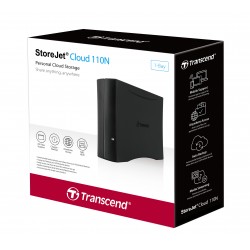 Transcend 4TB StoreJet Cloud 110N Portable Hard Disk Drive (HDD) Black