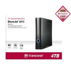 Transcend 4TB StoreJet 35T3 Portable Hard Disk Drive (HDD) Black
