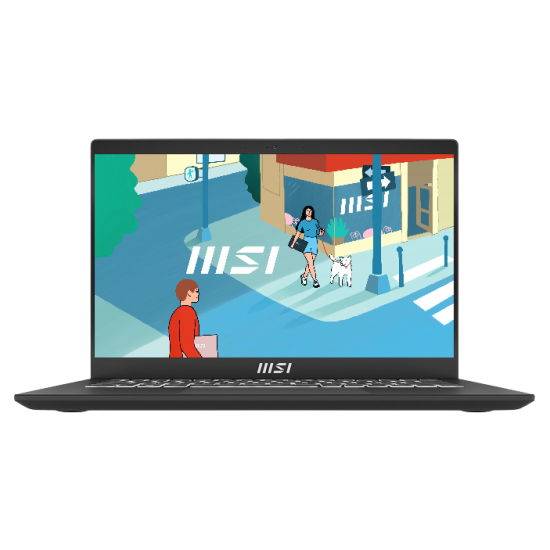 MSI Modern 14 C12M Intel Core  i5-1235U 12thGen 16GB 3200MHz RAM 512GB NVMe SSD 14 Inch FHD 60Hz Classic Black Laptop