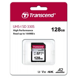 Transcend 128GB SDC330S SDXC Class3 UHS-I U3 A2 SD Card