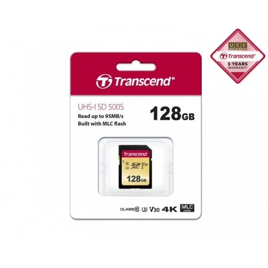 Transcend 128GB SDC500S UHS-I U3 SD Card
