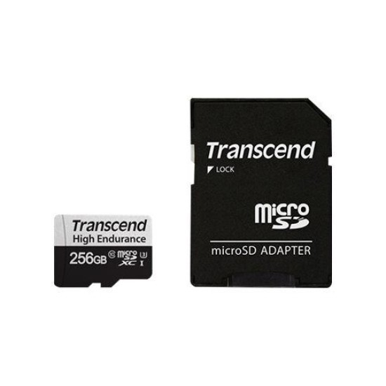 Transcend 256GB USD350V U1 High Endurance MicroSD Card With Adapter