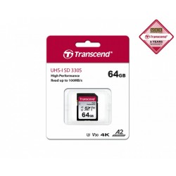 Transcend 64GB SDC330S UHS-I U3 A2 SD Card