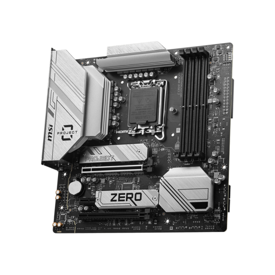 MSI B760M PROJECT ZERO LGA 1700 I DDR5 mATX Motherboards