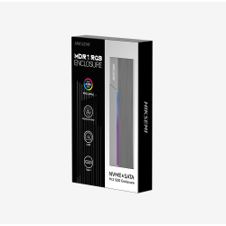Hiksemi  Aura RGB SYNC M.2 NVME & SATA SSD Enclosure