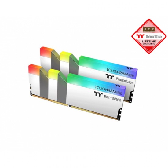 THERMALTAKE 16GB TOUGHRAM RGB DDR4 3600 MHz CL18 (16GB X 1) Desktop RAM White