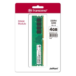 Transcend 4GB JETRAM DDR4 3200Mhz U-DIMM 1Rx8 512Mx8 CL22 1.2V Desktop RAM