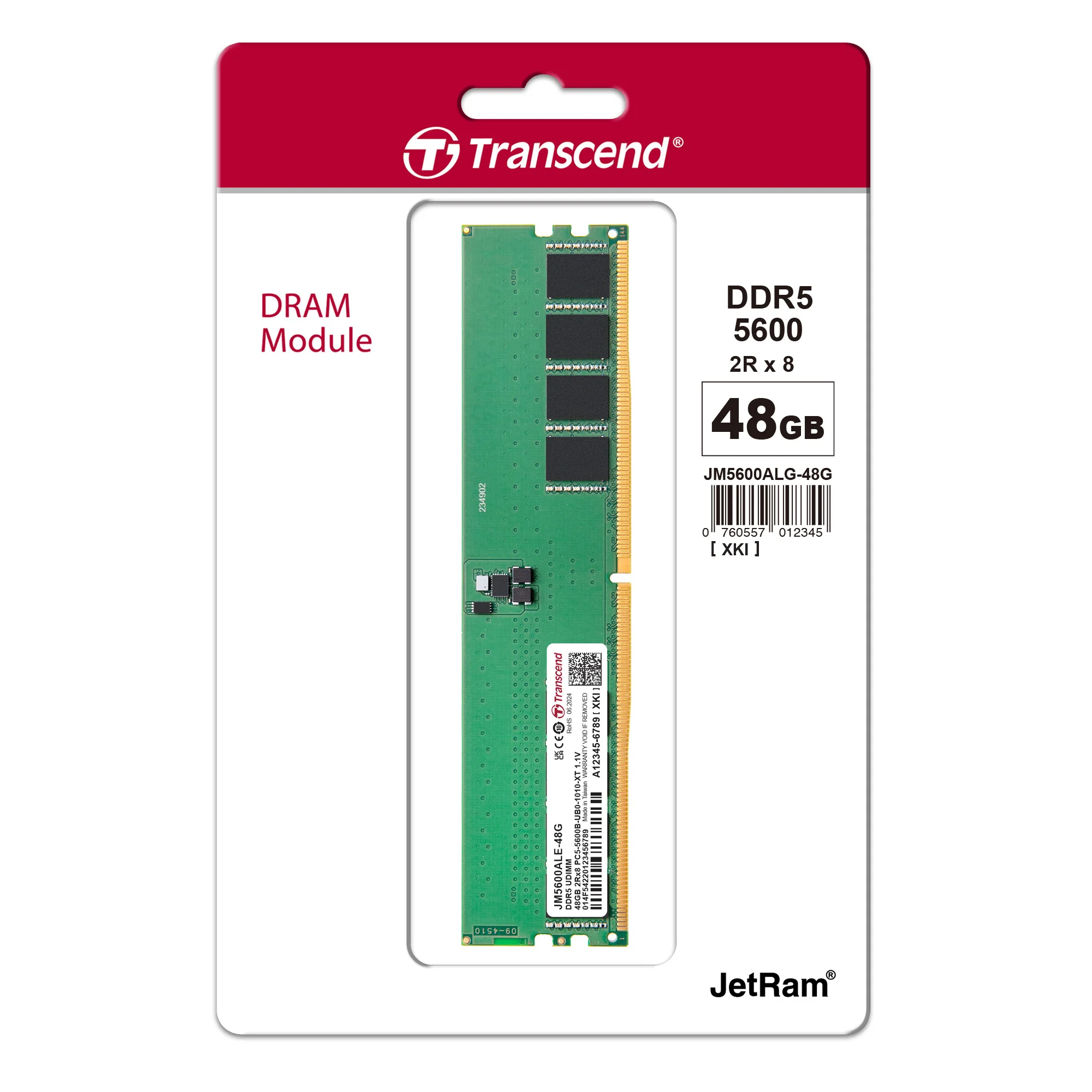 Transcend 48GB JM DDR5 5600Mhz Desktop RAM Price in BD