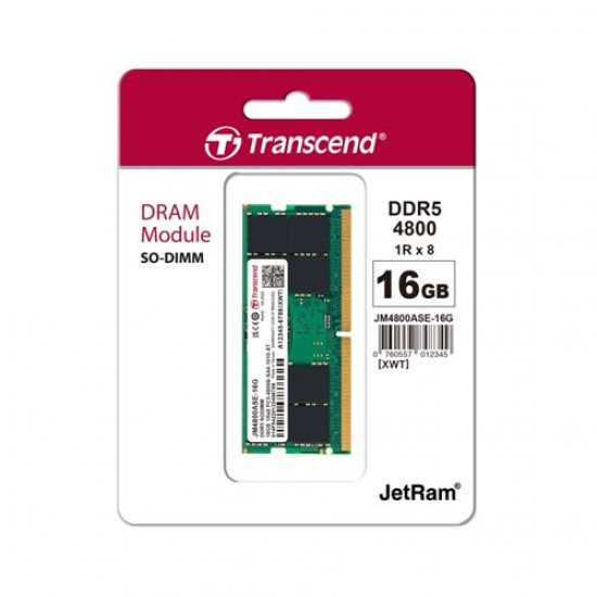 Transcend 16GB JM DDR5 4800 SO-DIMM LAPTOP RAM