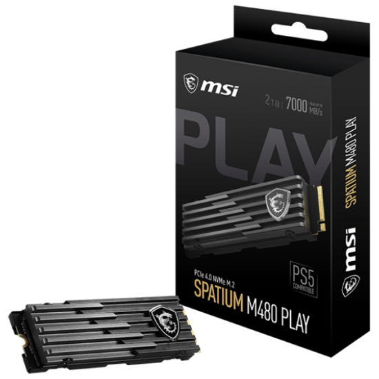 MSI SPATIUM M480 PCIe Gen4 NVMe M.2 2TB Play Internal SSD 
