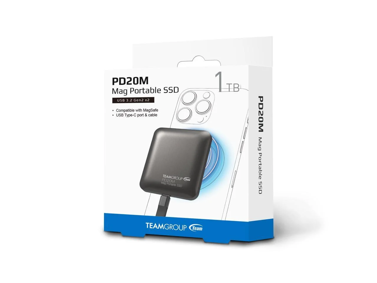 TEAMGROUP PD20M Mag 1TB Type C Portable SSD UCC BD