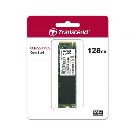 Transcend 128GB 110S NVMe M.2 2280 PCIe Gen 3 X4 Internal SSD